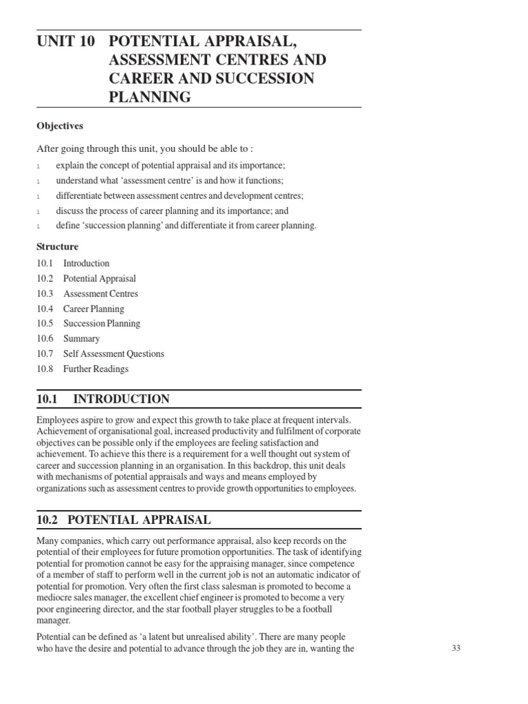 Potential Appraisal & Career Planning Guide | PDF | Competence (Human ...