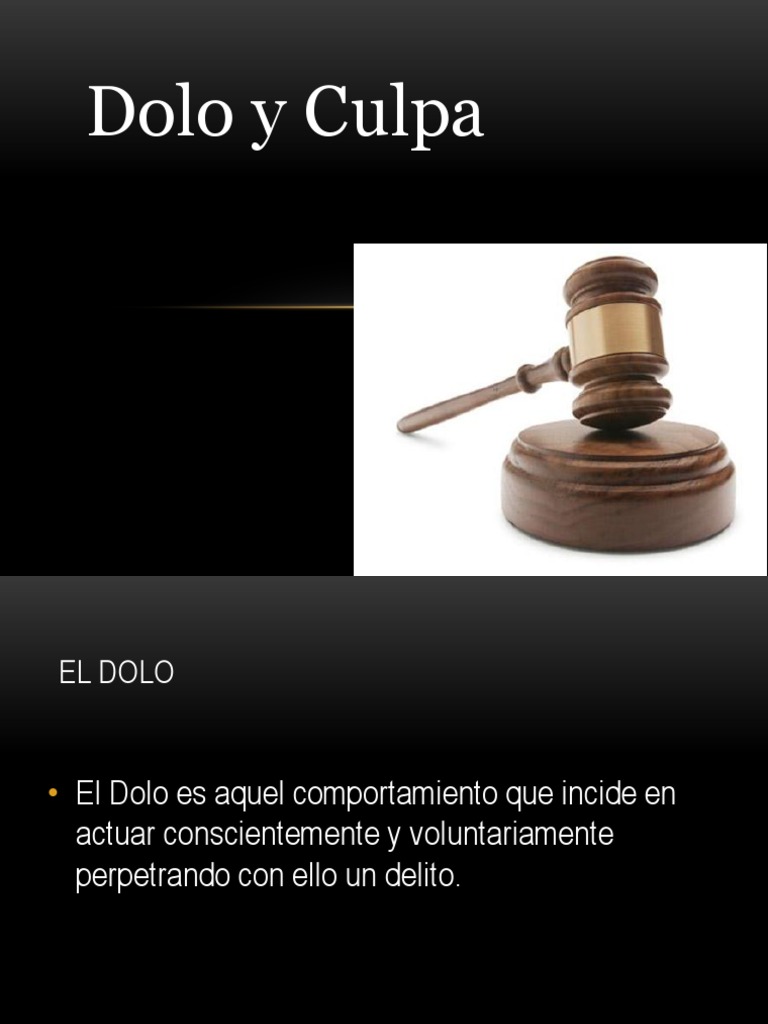 Dolo y Culpa Civil Intención (Derecho Penal) Ley común