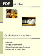 HISTÓRIA ORAL APRESENTAÇÃO