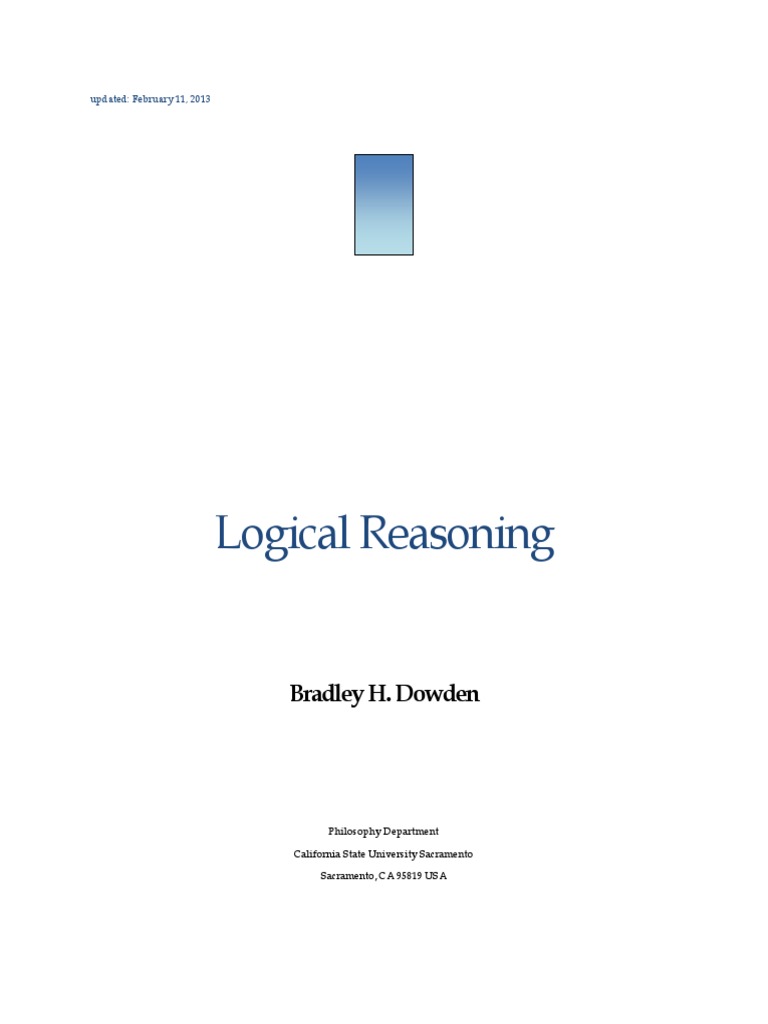 Logical Reasoning | PDF | Causality | Argument