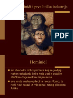 Rani Hominidi I Prva Liticka Industrija