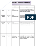 Rancangan Pengajaran Mingguan Matematik: Tarikh Masa Topik Objektif