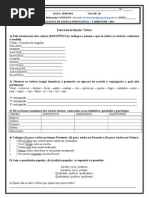 Atividade Verbos