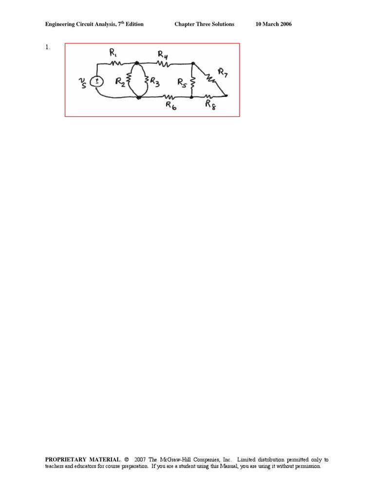 Chapter 3 Solutions to Exercises | Series And Parallel Circuits | Network  Analysis (Electrical Circuits)