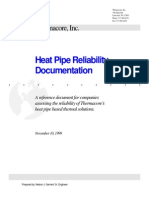 Heat Pipe Reliability Documentation: Thermacore, Inc