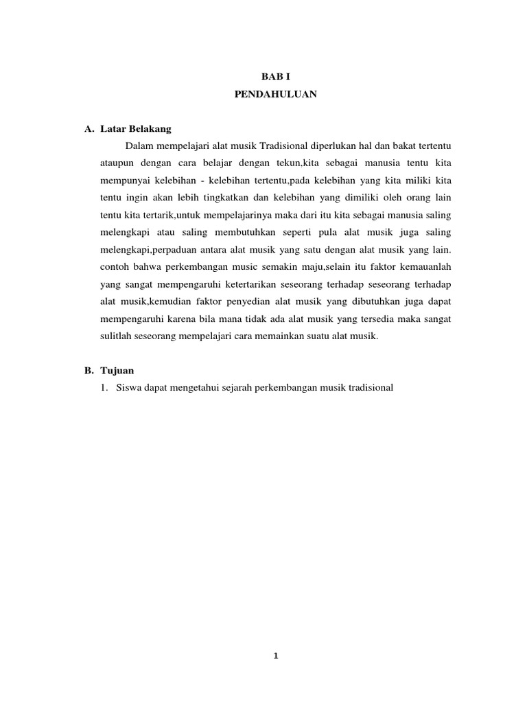 Sejarah Perkembangan Musik Tradisional