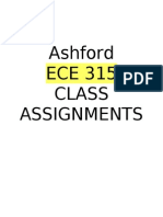 Ashford ECE 315 CLASS ASSIGNMENTS