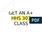 Get An A+ HHS 307 Class