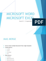 Week 3 - Microsoft Excel