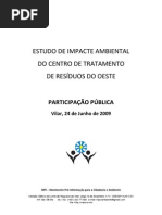 ESTUDO DE IMPACTE AMBIENTAL DO CENTRO DE TRATAMENTO DE RESÍDUOS DO OESTE PARTICIPAÇÃO PÚBLICA DO MPI
