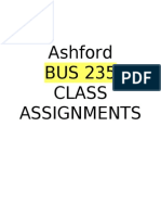 Ashford BUS 235 CLASS ASSIGNMENTS