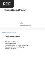 Netapp Storage Efficiency: Author Srisuba Selvachamy