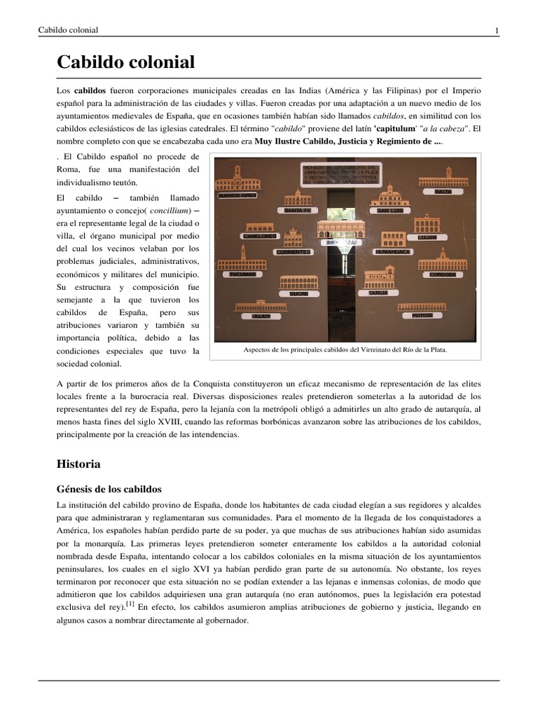 Cabildo Colonial Pdf Gobierno