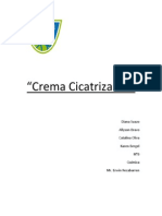 Informe de Crema Cicatrizante