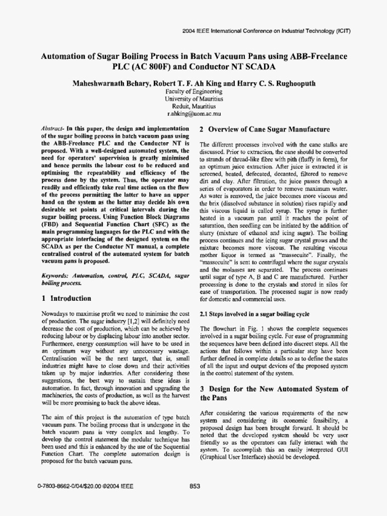 C04 - Automation of Sugar Boiling Process in Batch Vacuum Pans Using ...