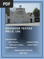 Kohinoor Textile MILLS, LTD