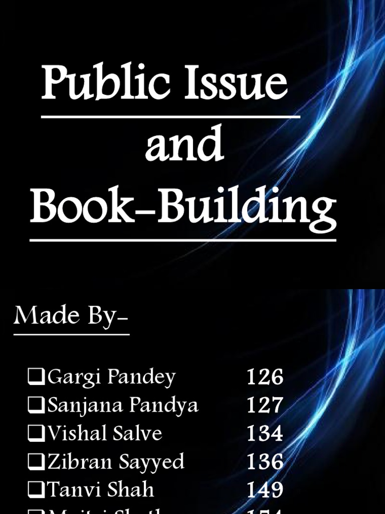 Ipo and Book Building PDF Initial Public Offering Stocks