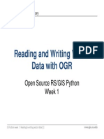 Reading and Writing Vector Data With OGR Data With OGR: Open Source RS/GIS Python Week 1