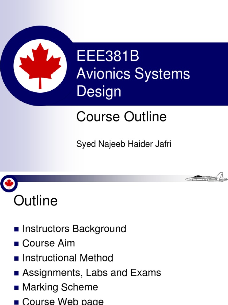 EEE381B Avionics Systems Design: Course Outline | PDF | Academic ...