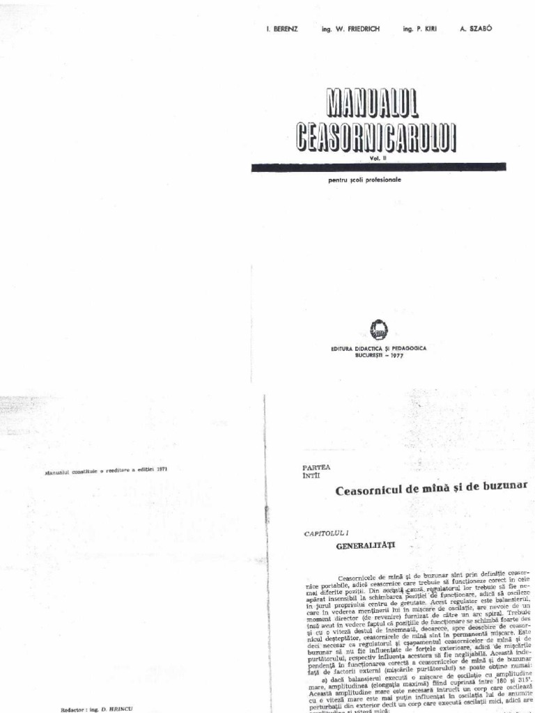 Manualul Ceasornicarului Pdf