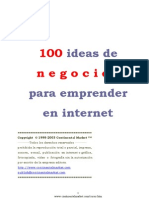 100 Ideas de Negocios Para Emprender en Internet