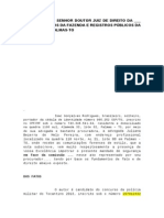 EXCLENTÍSSIMO SENHOR DOUTOR JUIZ DE DIREITO DA