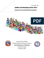Nepal 2011 Census Data by District and VDC
