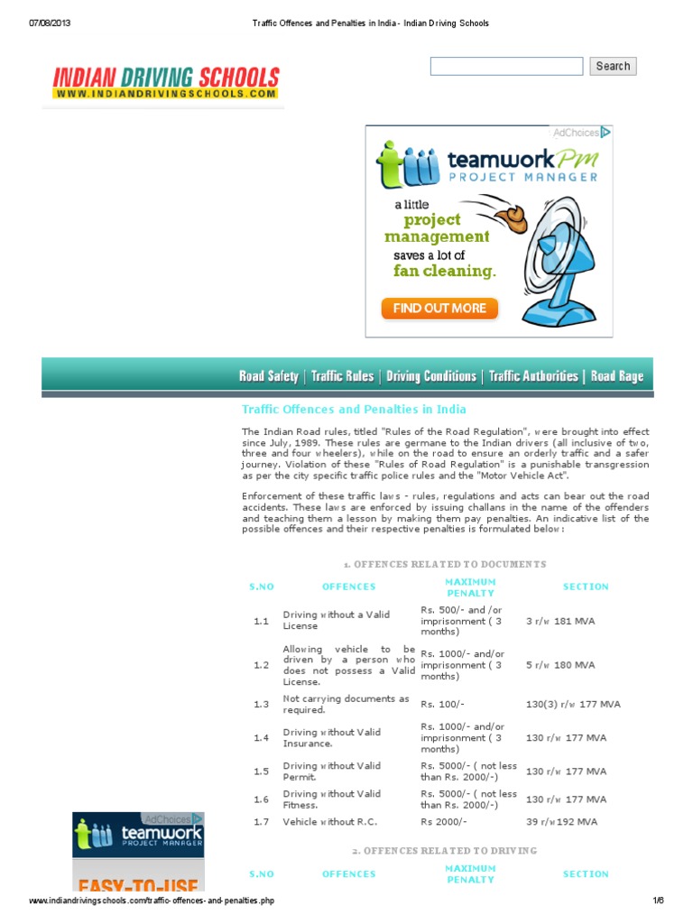 Driving offences synonym picture