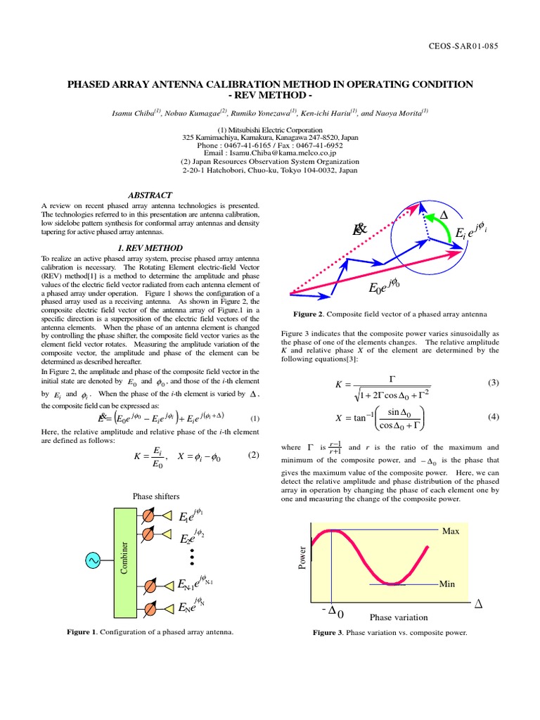 Phased Array Antenna Calibration Method in Operating Condition - Rev ...