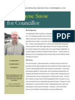 Wayne Snow: Vote For Councillor