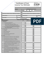 Bir Form 2306 PDF