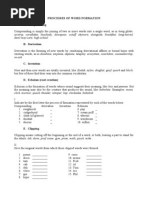 Processes of Word Formation - Stageberg