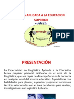 La Linguistica Aplicada A La Educacion