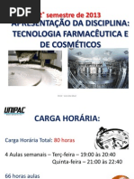 2013_Apresentação_Tecnologia_Farmacêutica