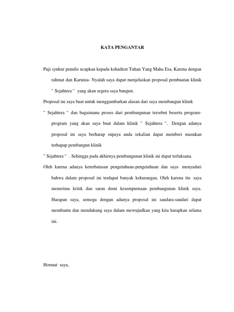 Proposal Pembuatan Klinik PDF