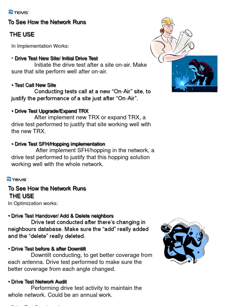 Drive Test Procedures for Network Optimization | PDF