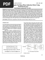 Single Phase Supply Fed Three Phase Induction Motor Using SVPWM Inverter 