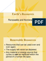 Earth's Resources: Renewable and Nonrenewable