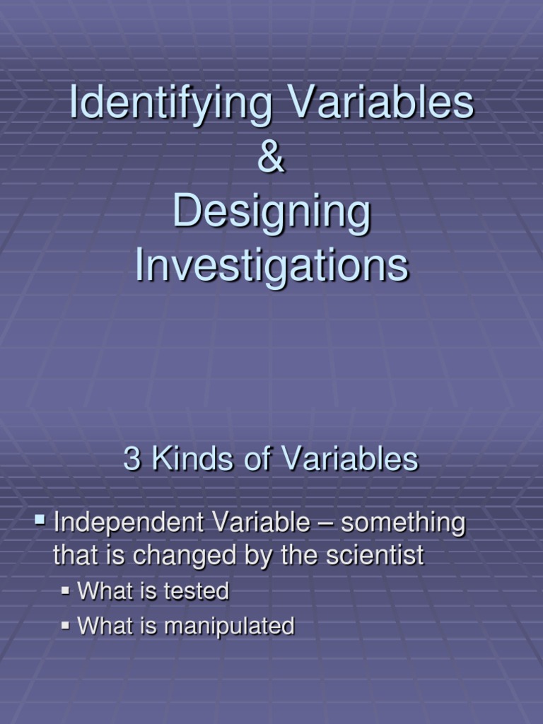 Identifying Variables | PDF | Dependent And Independent Variables ...