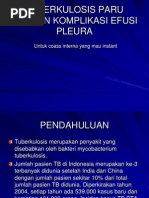 Download TUBERKULOSIS PARU DENGAN KOMPLIKASI EFUSI PLEURAppt by Samuel Kadmon Pontoh SN168353601 doc pdf