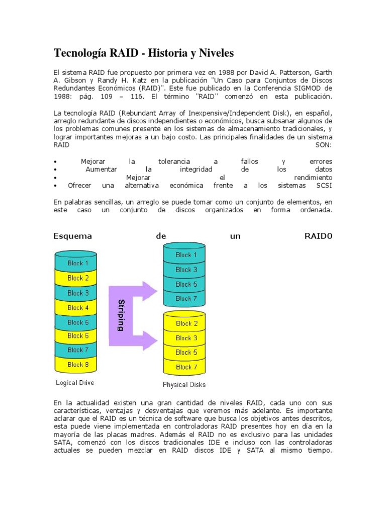 Tecnología RAID | PDF | Disco duro | Áreas de informática