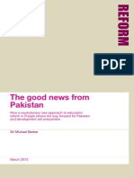 The Good News From Pakistan by Sir Michael Barber (REFORM)