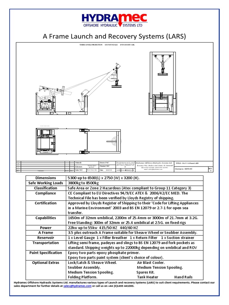 A-Frame LARS Specifications and Details | PDF