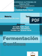 Fermentación en Continuo