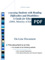 Reading Difficulties & Disabilities PowerPoint