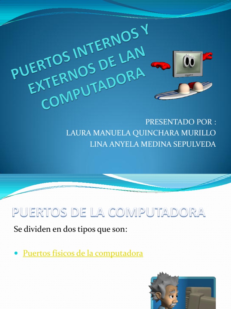 Puertos Internos y Externos de Lan Computadora PDF USB Periférico
