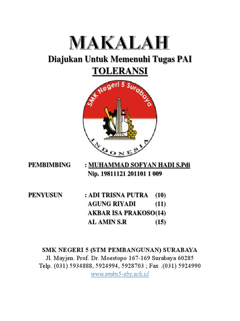 Makalah Agama Islam Toleransi