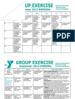 SEPTEMBER 2013 Group Exercise Calendar