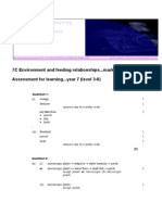 Assessment For Learning Year: 7... Mark Scheme