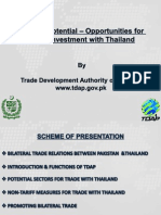 Pakistan's Potential - Opportunities For Trade & Investment in Thailand